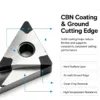 Triangle CBN Coated TNGA Insert for External Turning (RL-0987)