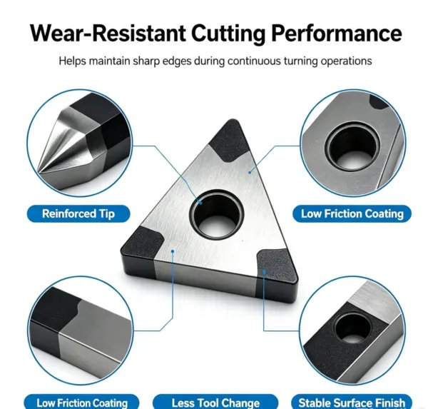 Triangle CBN Coated TNGA Insert for External Turning (RL-0987)