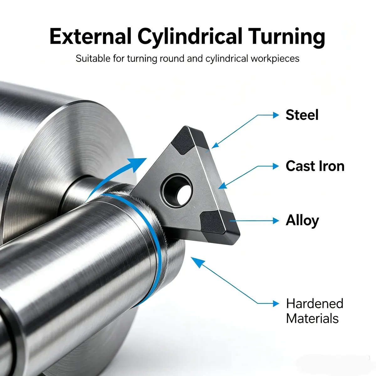 Triangle CBN Coated TNGA Insert for External Turning (RL-0987) - view 4
