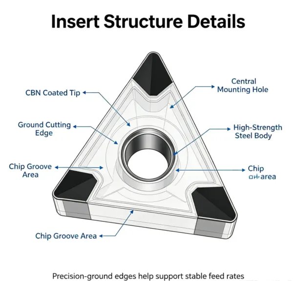 三角铣刀6 Triangle CBN Coated TNGA Insert for External Turning (RL-0987)