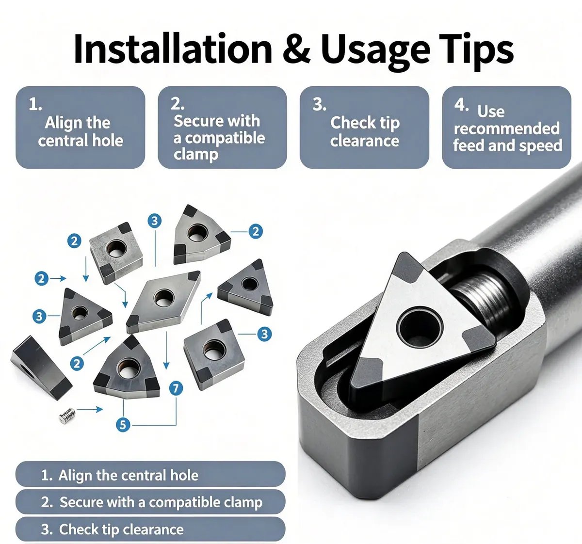 Triangle CBN Coated TNGA Insert for External Turning (RL-0987) - view 7