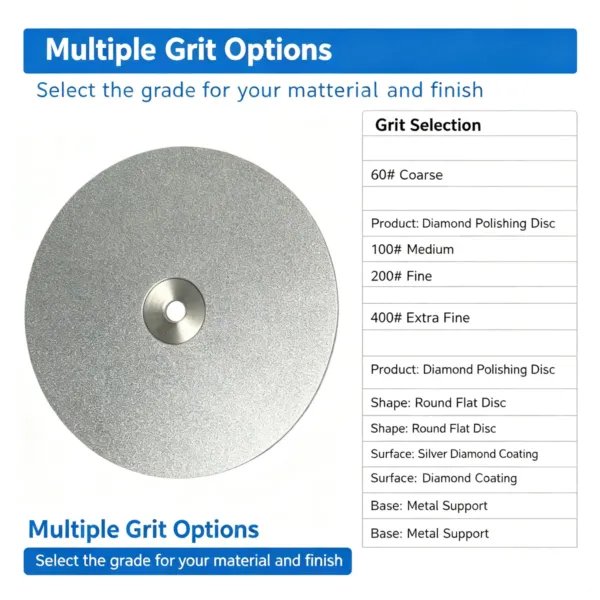 不锈钢金刚石打磨圆盘5 Electroplated Diamond Abrasive Disc 1-10 mm for Lapidary Gem Grinding (High Hardness)