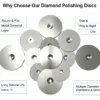不锈钢金刚石打磨圆盘6 Electroplated Diamond Abrasive Disc 1-10 mm for Lapidary Gem Grinding (High Hardness)