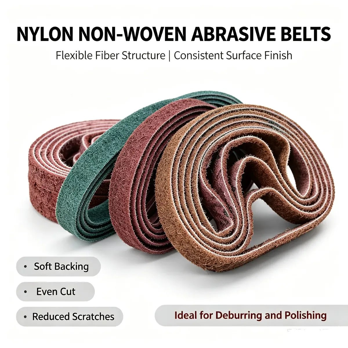 Nylon Non-Woven Abrasive Belt 1 mm for Mirror and Glass Polishing - view 2