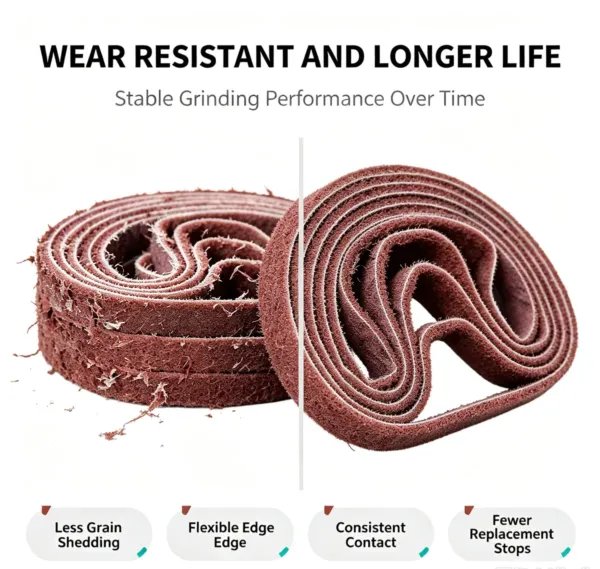 Nylon Non-Woven Abrasive Belt 1 mm for Mirror and Glass Polishing