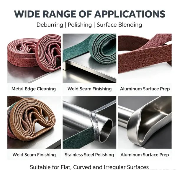 Nylon Non-Woven Abrasive Belt 1 mm for Mirror and Glass Polishing