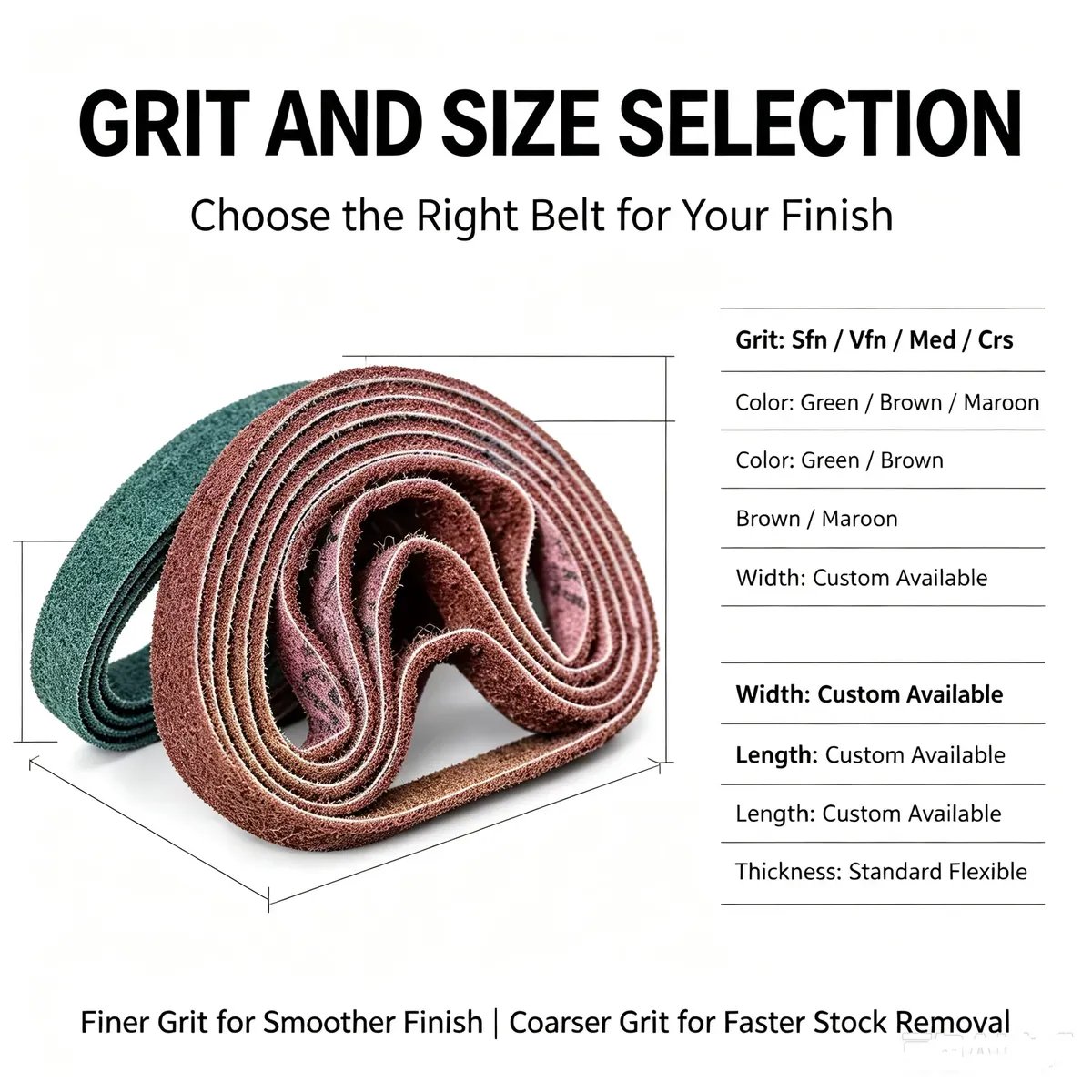 Nylon Non-Woven Abrasive Belt 1 mm for Mirror and Glass Polishing - view 6