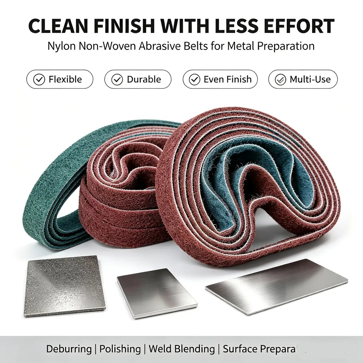 Nylon Non-Woven Abrasive Belt 1 mm for Mirror and Glass Polishing - view 7