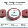 无纺布氧化铝轮毂2 Non-Woven Aluminium Oxide Flap Wheel 200x25 mm Red 320-400# for Stainless Steel