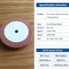 无纺布氧化铝轮毂5 Non-Woven Aluminium Oxide Flap Wheel 200x25 mm Red 320-400# for Stainless Steel