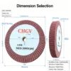 无纺布氧化铝轮毂6 Non-Woven Aluminium Oxide Flap Wheel 200x25 mm Red 320-400# for Stainless Steel