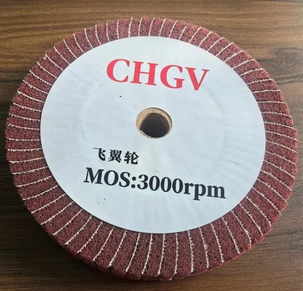 无纺布氧化铝轮毂9 Non-Woven Aluminium Oxide Flap Wheel 200x25 mm Red 320-400# for Stainless Steel