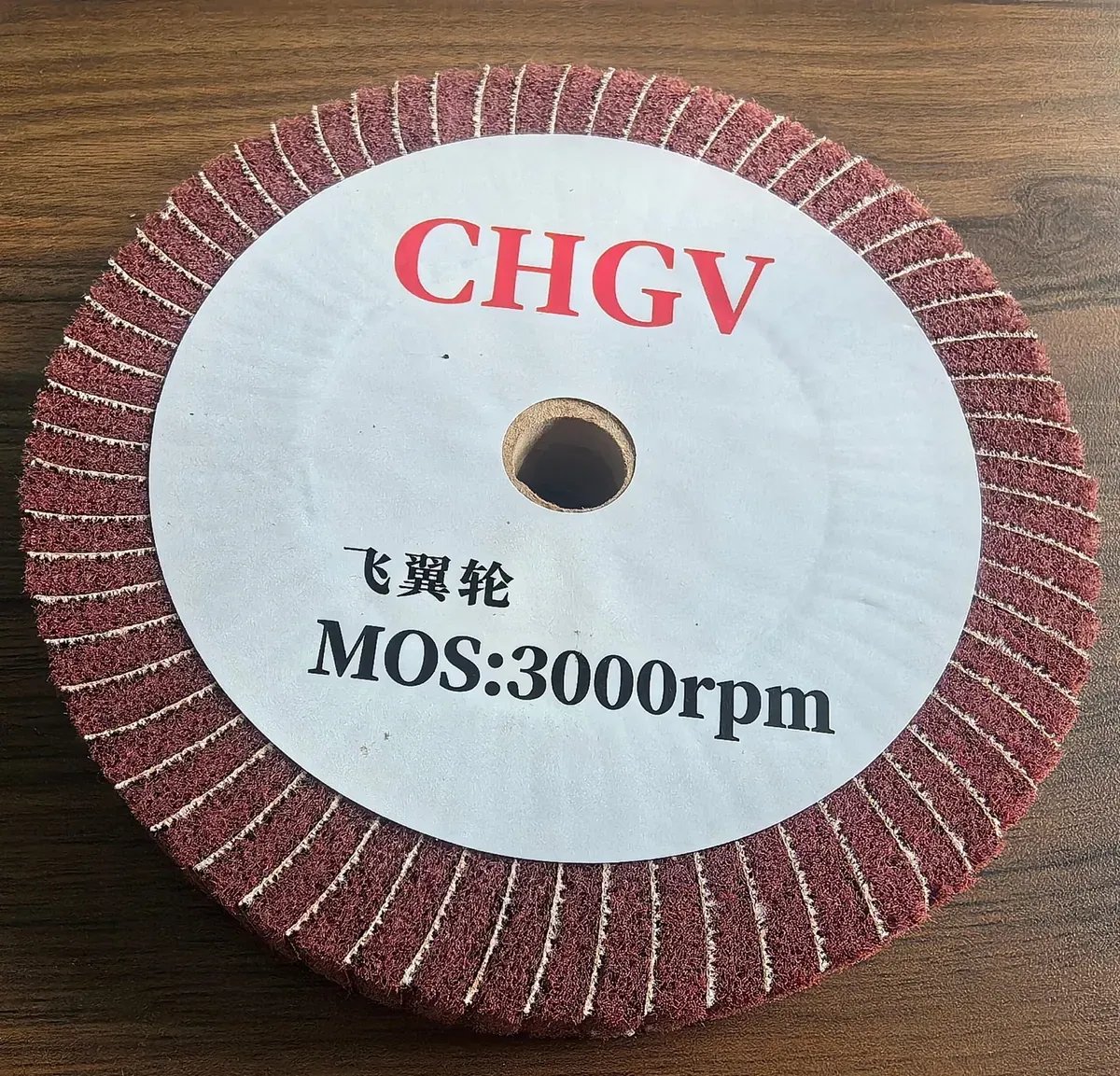 Non-Woven Aluminium Oxide Flap Wheel 200x25 mm Red 320-400# for Stainless Steel - view 9