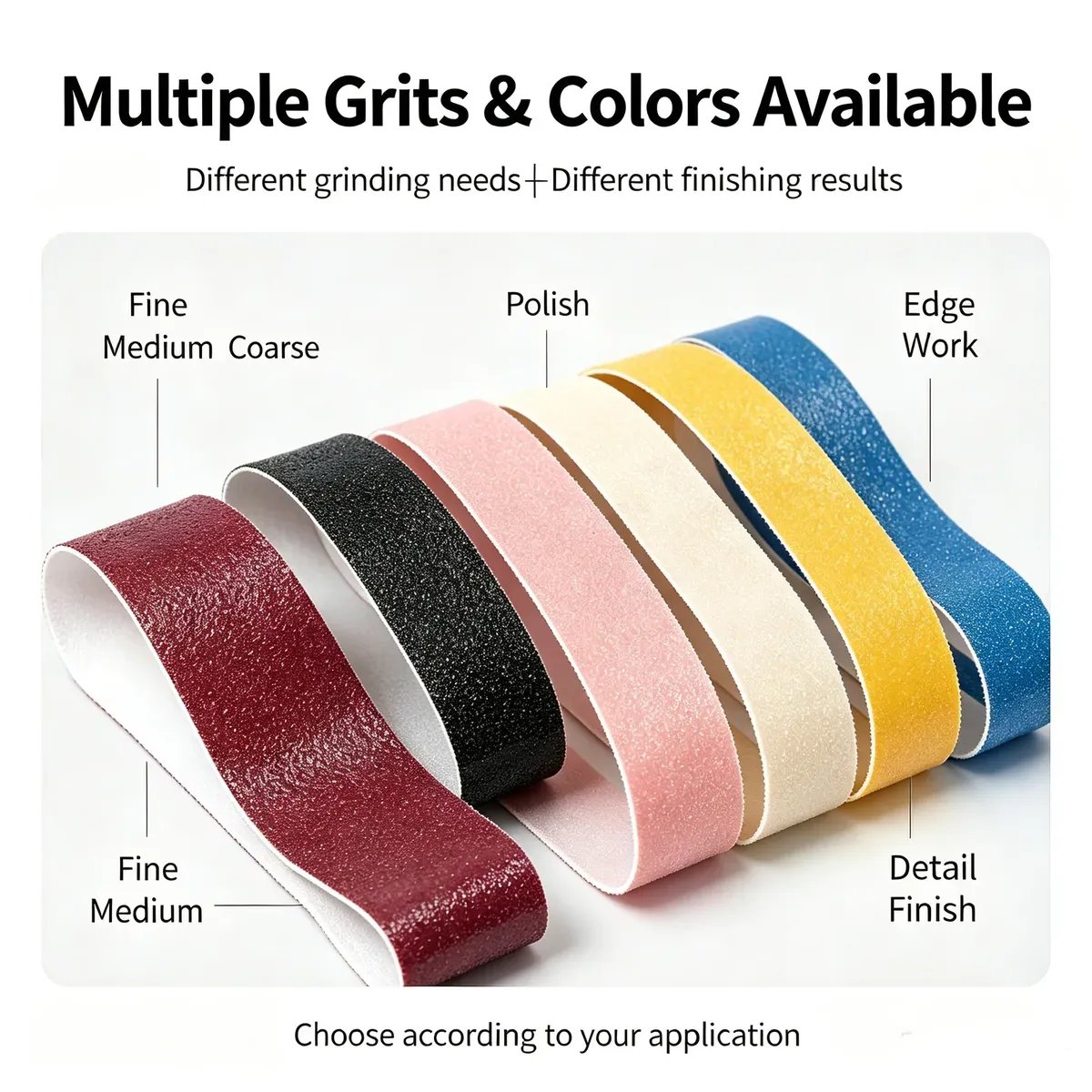 Profile / edge view of the grinding belt