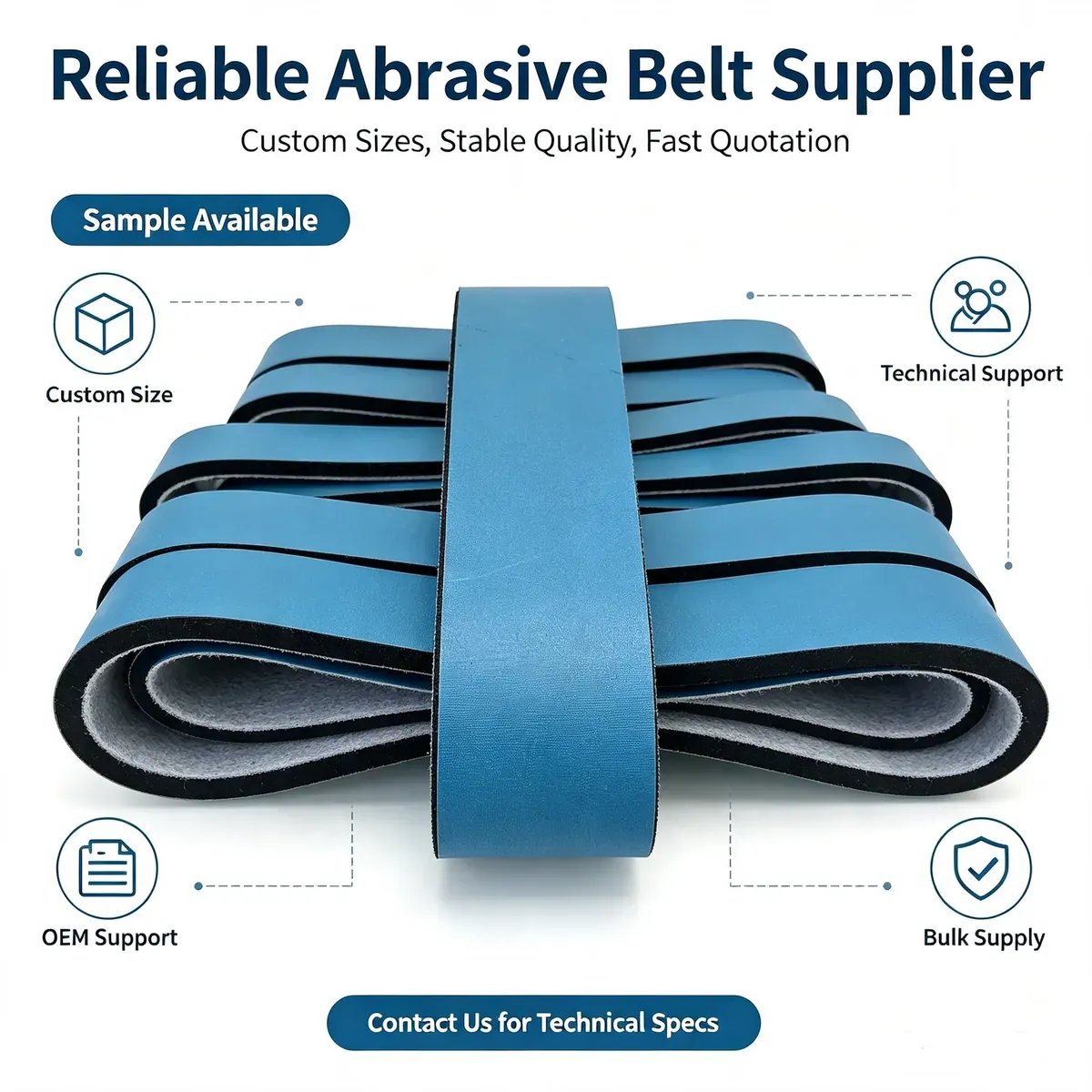 Flexible Resin Diamond Abrasive Belt Square 60#-50000# for Stone and Quartz - view 1