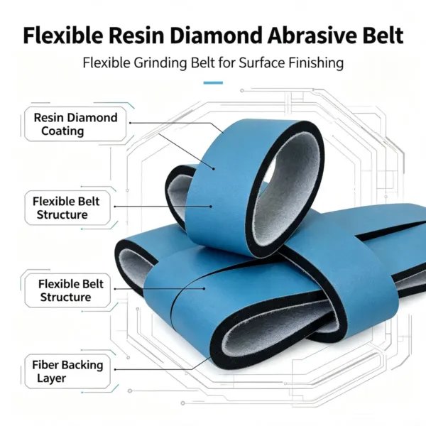 柔性树脂金刚石磨料打磨带5 Flexible Resin Diamond Abrasive Belt Square 60#-50000# for Stone and Quartz