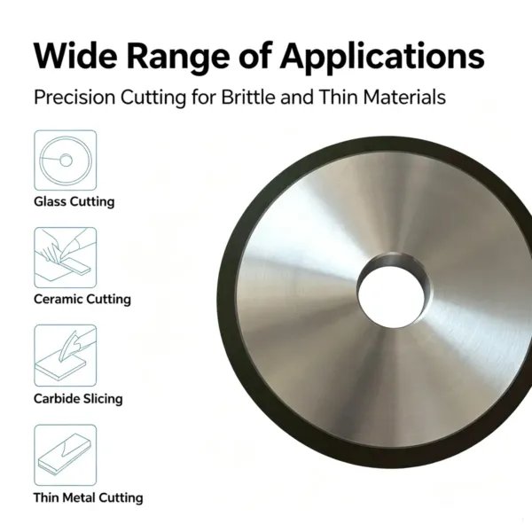 树脂结合剂超薄金刚石切割片3 Medium Hardness Resin Bond Ultra-Thin Diamond Cutting Disc 3.0 mm