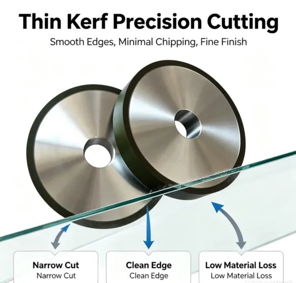 树脂结合剂超薄金刚石切割片5 Medium Hardness Resin Bond Ultra-Thin Diamond Cutting Disc 3.0 mm