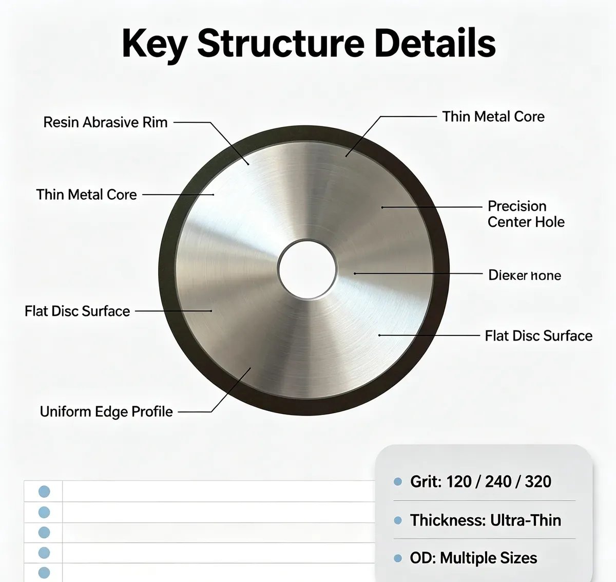 Medium Hardness Resin Bond Ultra-Thin Diamond Cutting Disc 3.0 mm - view 7