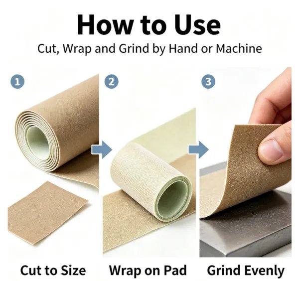 Resin Bond Diamond Sanding Cloth Abrasive Roll for Stone Processing