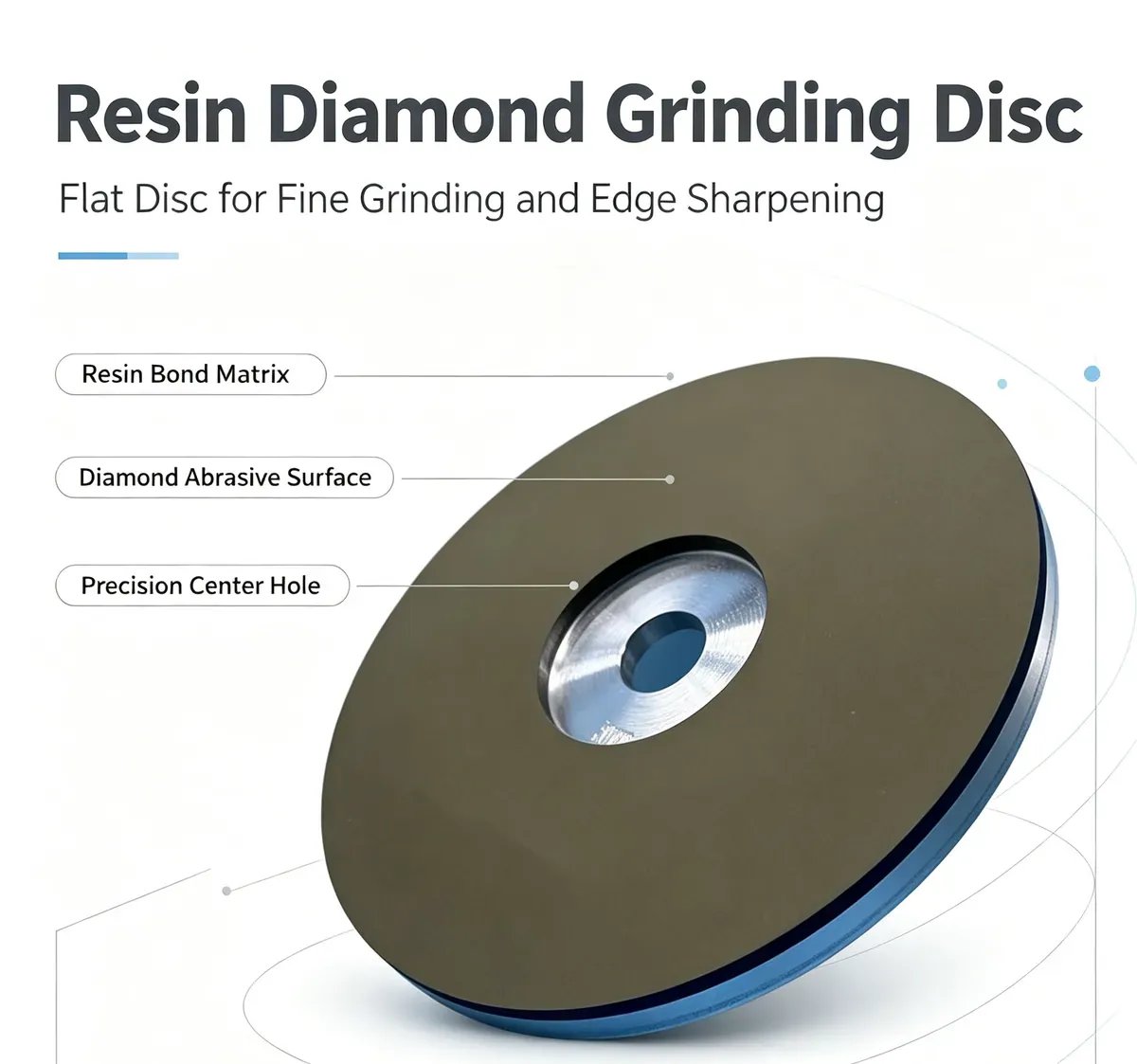 Resin Bond Diamond Grinding Disc 6 inch for Metal Grinding (60#-3000#) - view 1