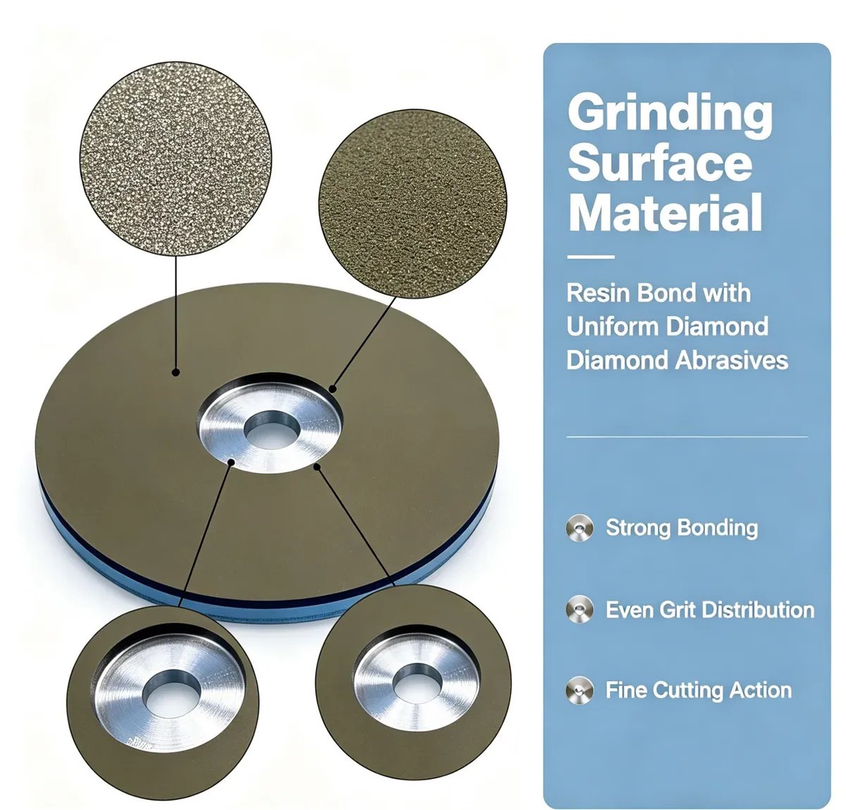 Resin Bond Diamond Grinding Disc 6 inch for Metal Grinding (60#-3000#) - view 2