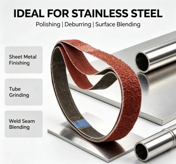 Resin and Ceramic Bonded Abrasive Polishing Belt 1 mm (60#-3000#)