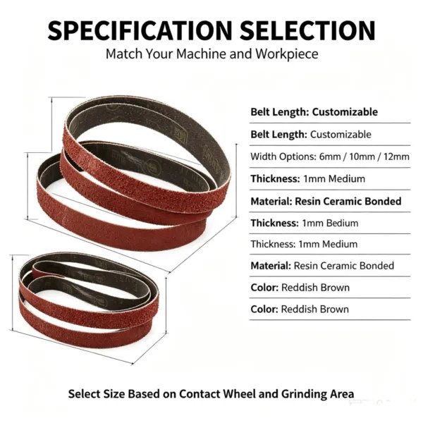 Resin and Ceramic Bonded Abrasive Polishing Belt 1 mm (60#-3000#)