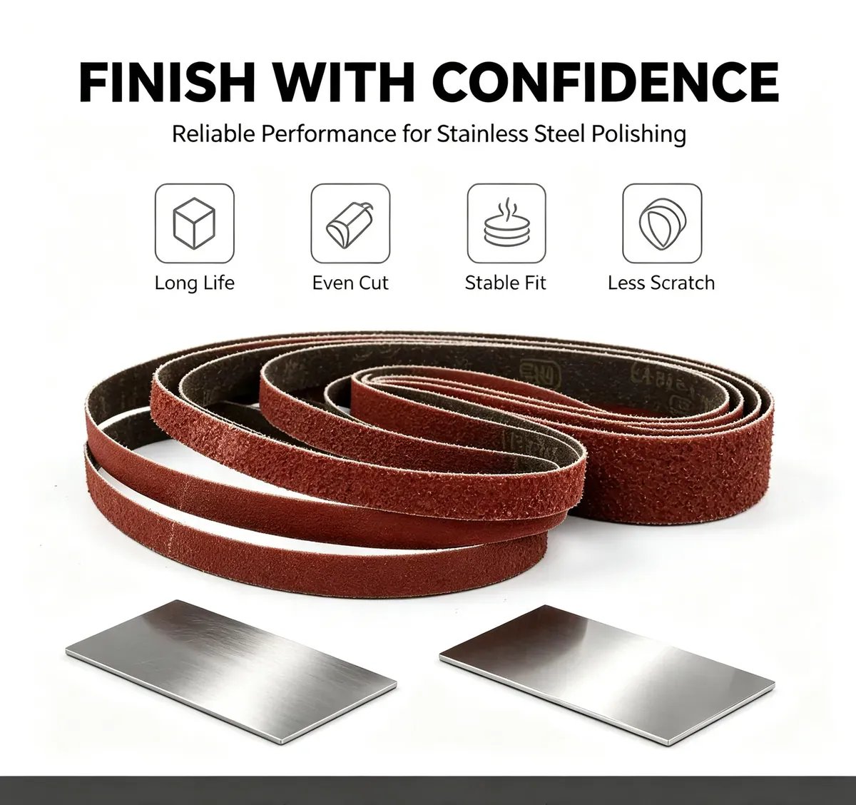 Resin and Ceramic Bonded Abrasive Polishing Belt 1 mm (60#-3000#) - view 7