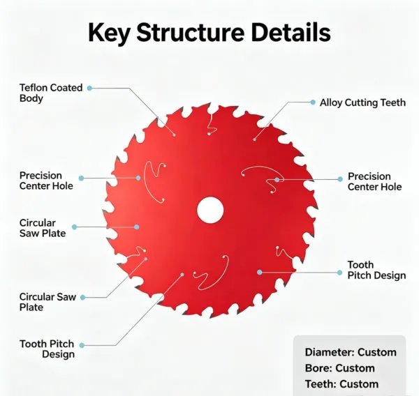 TCT Coated Circular Saw Blade 185 mm 24/40/54 TPI Low Noise