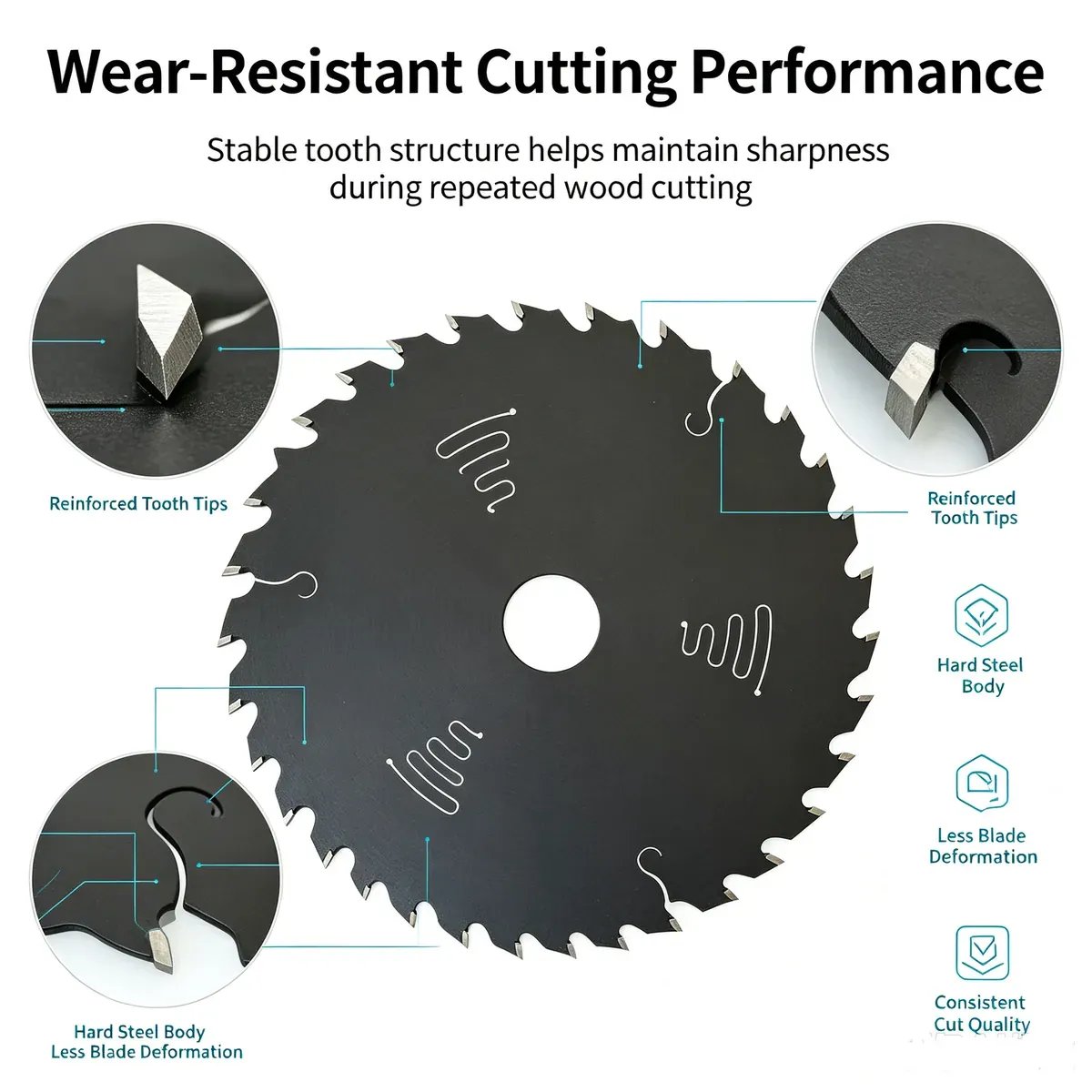 Teflon-Coated Wood Multi-Rip Saw Blade 185 mm 24/40/54 TPI - view 3