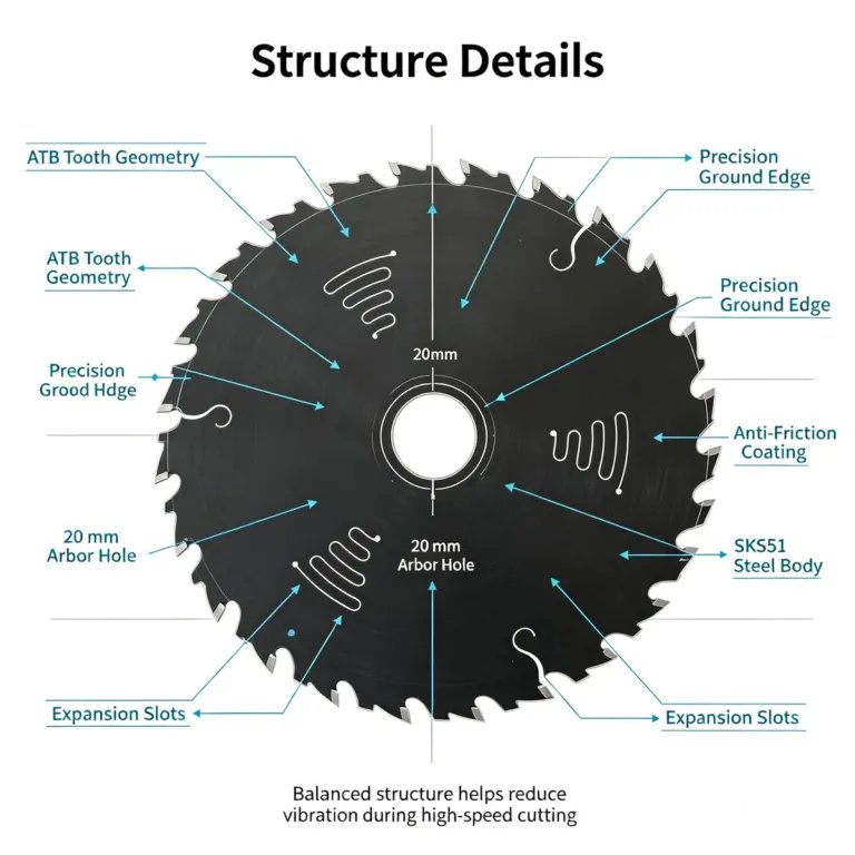 Teflon-Coated Wood Multi-Rip Saw Blade 185 mm 24/40/54 TPI