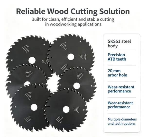 Teflon-Coated Wood Multi-Rip Saw Blade 185 mm 24/40/54 TPI
