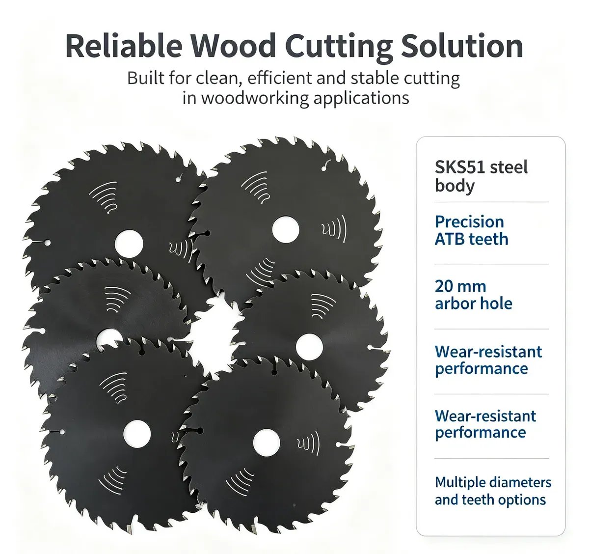 Teflon-Coated Wood Multi-Rip Saw Blade 185 mm 24/40/54 TPI - view 9