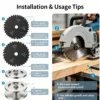 Teflon-Coated Wood Multi-Rip Saw Blade 185 mm 24/40/54 TPI