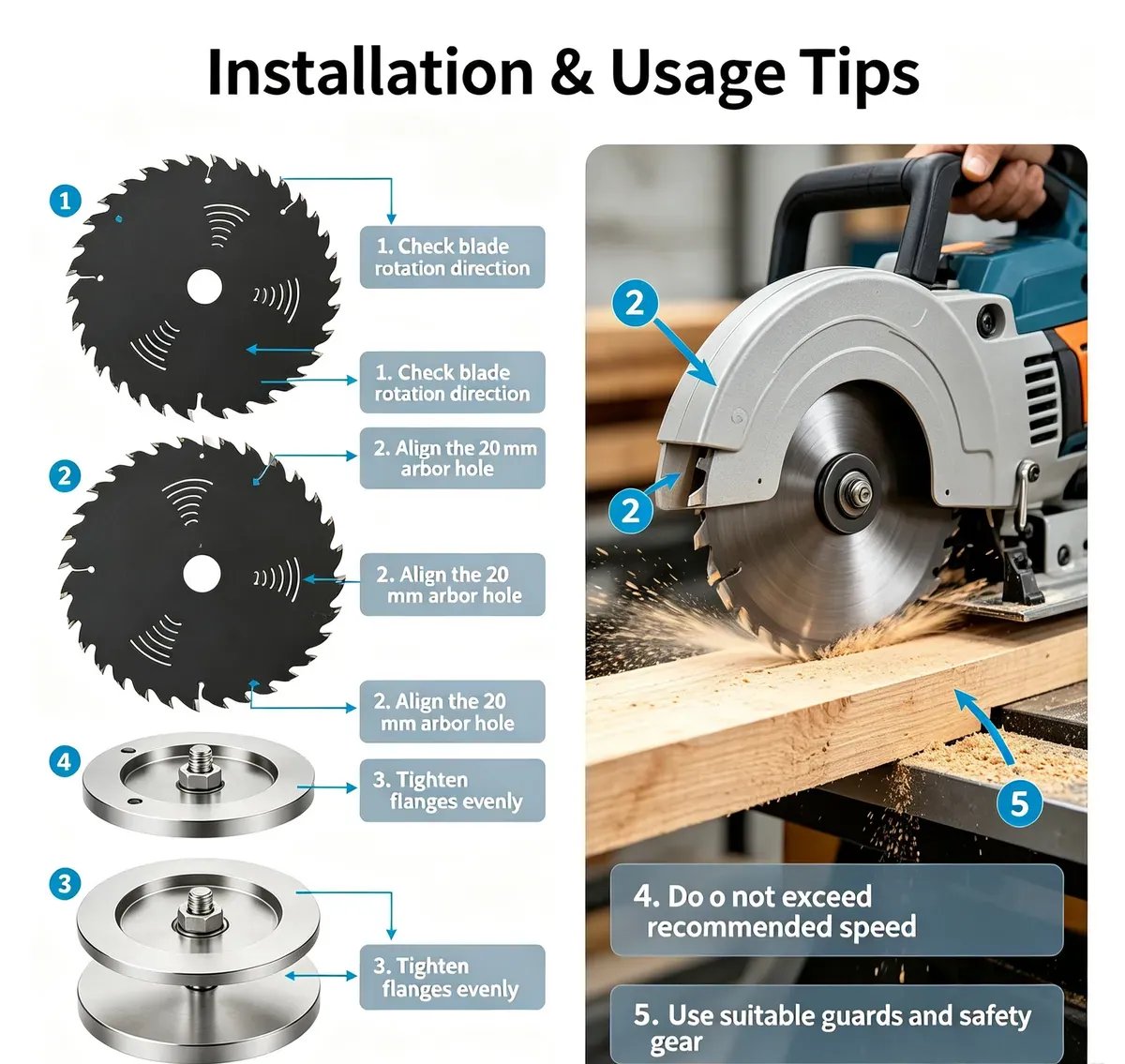 Teflon-Coated Wood Multi-Rip Saw Blade 185 mm 24/40/54 TPI - view 1