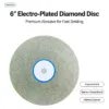 Electroplated Diamond Grinding Disc 6 inch for Gem Polishing (High Hardness)