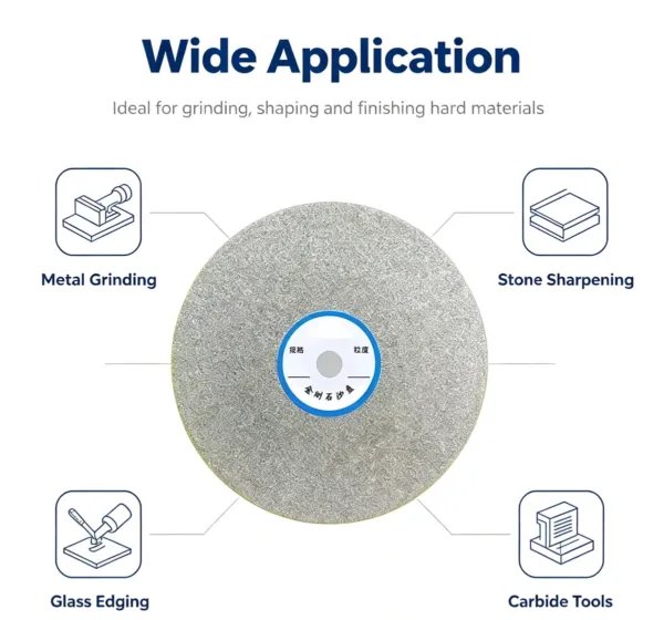 Electroplated Diamond Grinding Disc 6 inch for Gem Polishing (High Hardness)