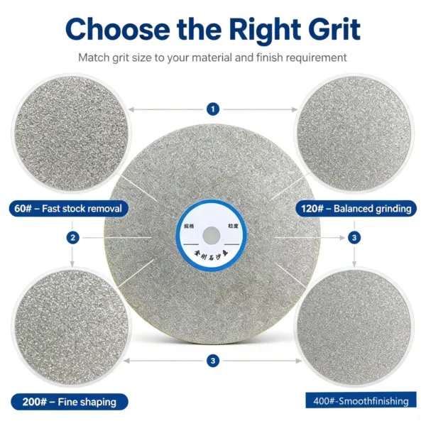 Electroplated Diamond Grinding Disc 6 inch for Gem Polishing (High Hardness)