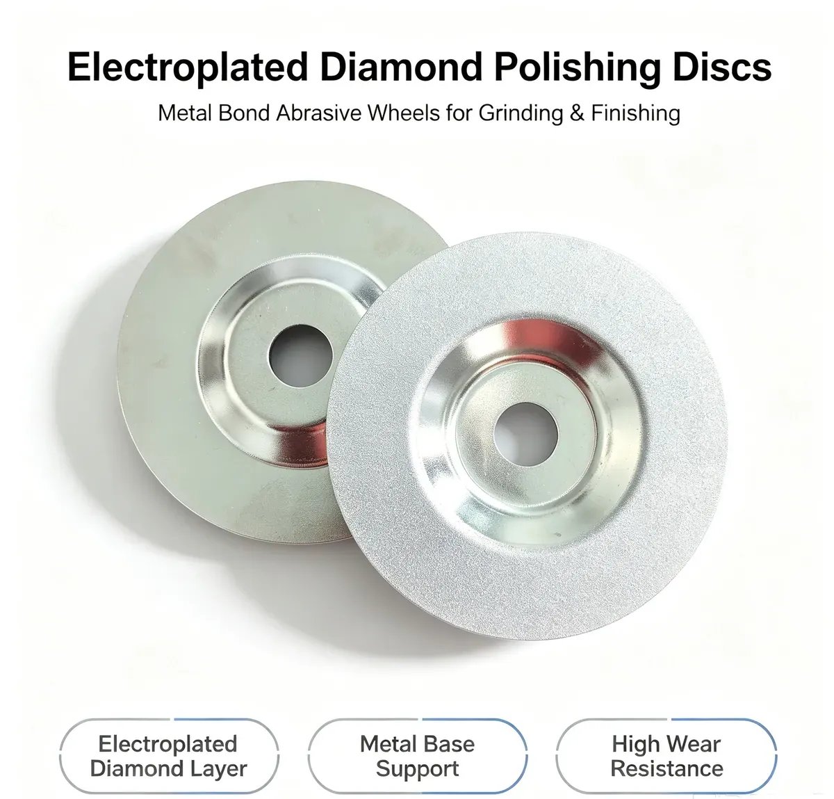 Universal 4.5 inch Electroplated Diamond Flap Disc 3.0 mm for Stainless Steel - view 1