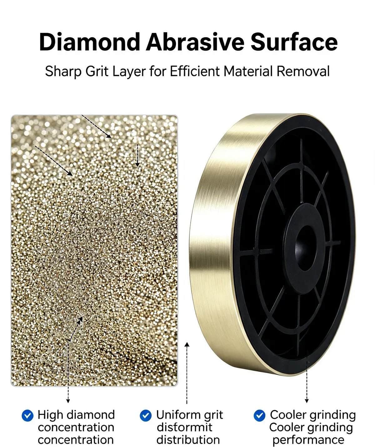 Electroplated Diamond Grinding Wheel (High Hardness) - Product shot 2