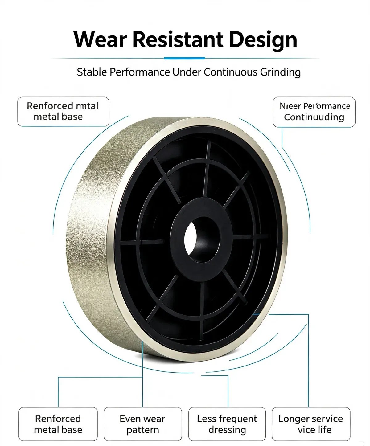 Electroplated Diamond Grinding Wheel (High Hardness) - Product shot 3
