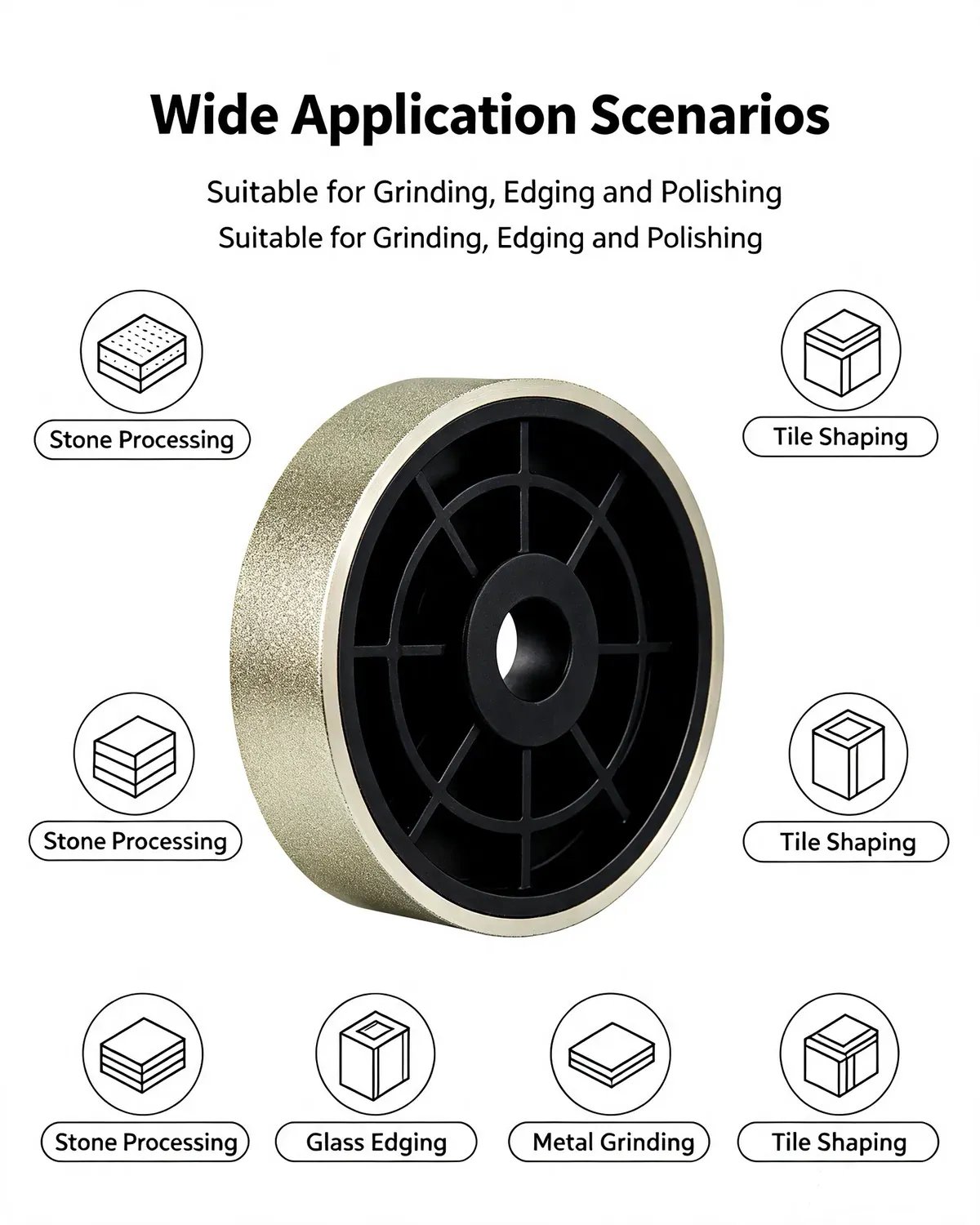 Electroplated Diamond Grinding Wheel (High Hardness) - Product shot 4