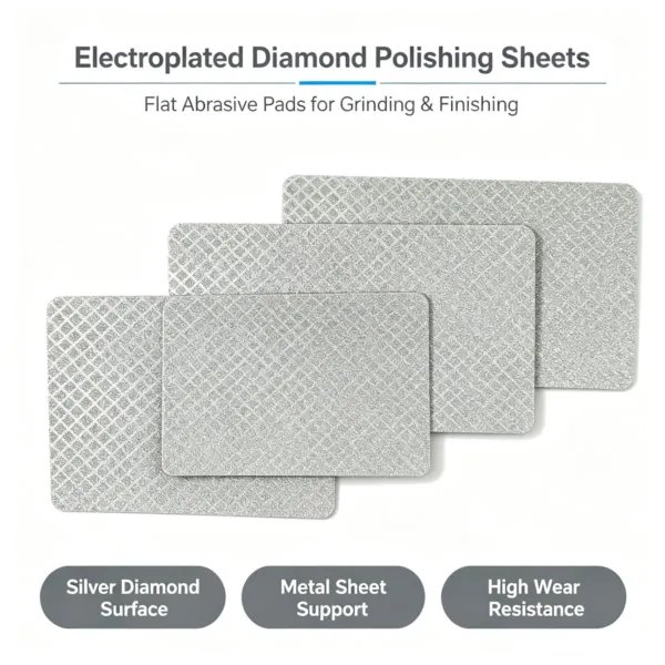 电镀金刚石金属打磨片1 Diamond Coated Stainless Steel Abrasive Disc 1 mm Fine Grit for Stone (100/200 mm)