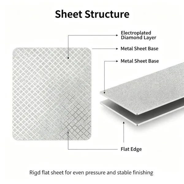 电镀金刚石金属打磨片3 Diamond Coated Stainless Steel Abrasive Disc 1 mm Fine Grit for Stone (100/200 mm)