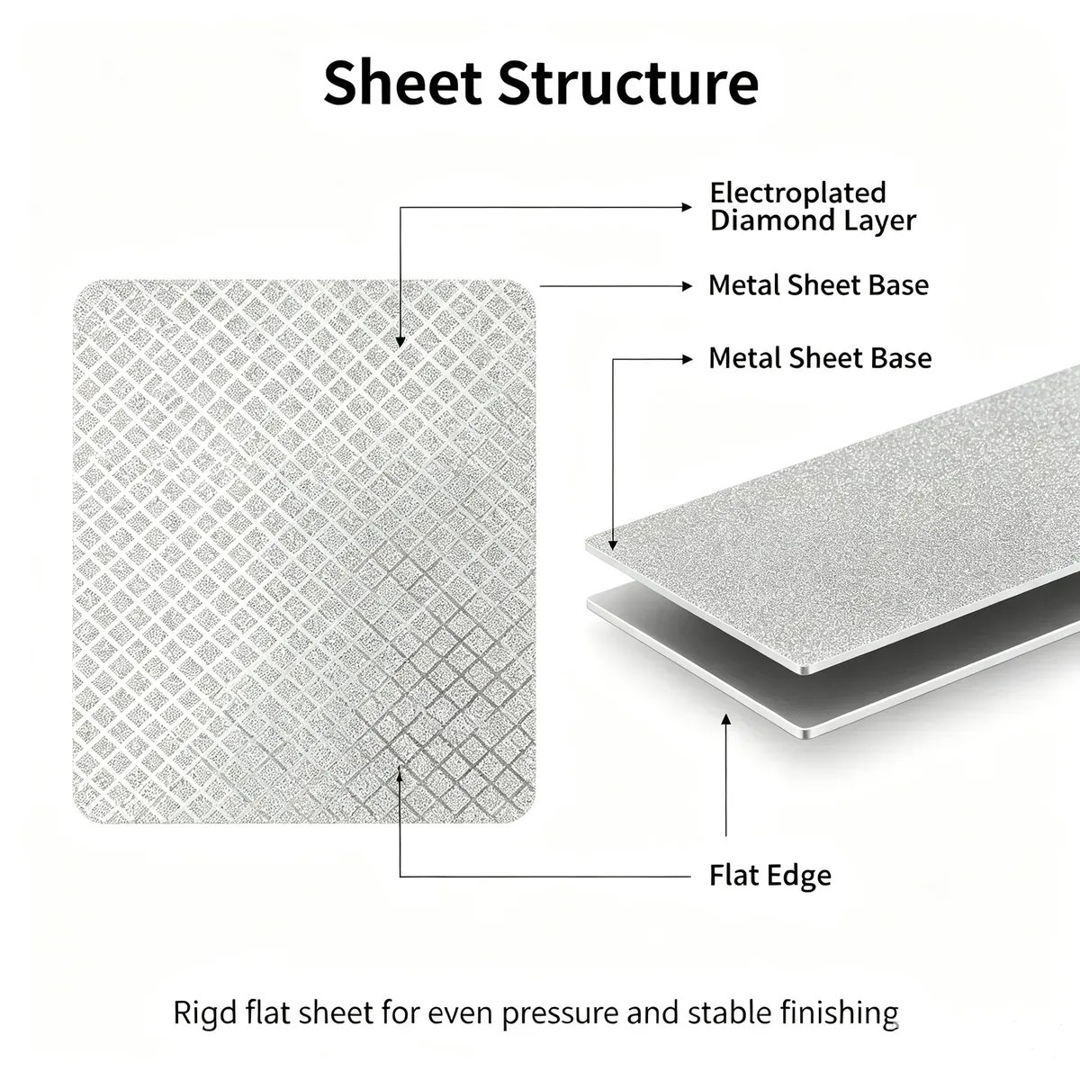 Diamond Coated Stainless Steel Abrasive Disc 1 mm Fine Grit for Stone (100/200 mm) - view 4
