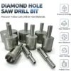 硬件金刚石钻头1 Hollow Core Diamond Drill Bit Set for Glass and Ceramic (2-19 mm)