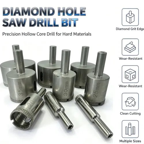 Hollow Core Diamond Drill Bit Set for Glass and Ceramic (2-19 mm)