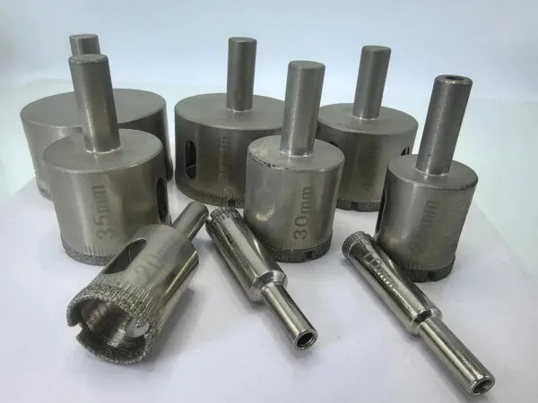 硬件金刚石钻头10 Hollow Core Diamond Drill Bit Set for Glass and Ceramic (2-19 mm)