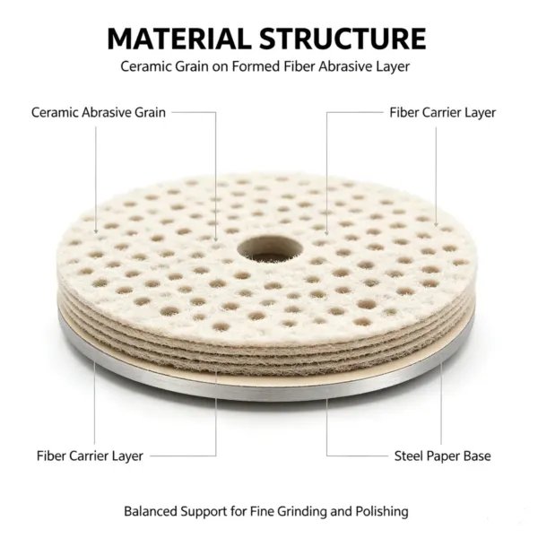 Ceramic Particle Precision-Molded Fiber Abrasive Roll (60#-3000#)